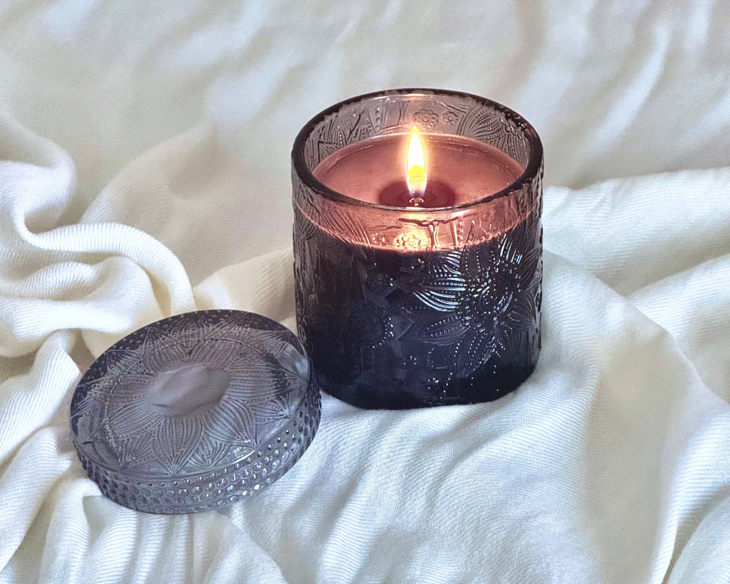 Night Bloom Candle – Midnight Waves – Side