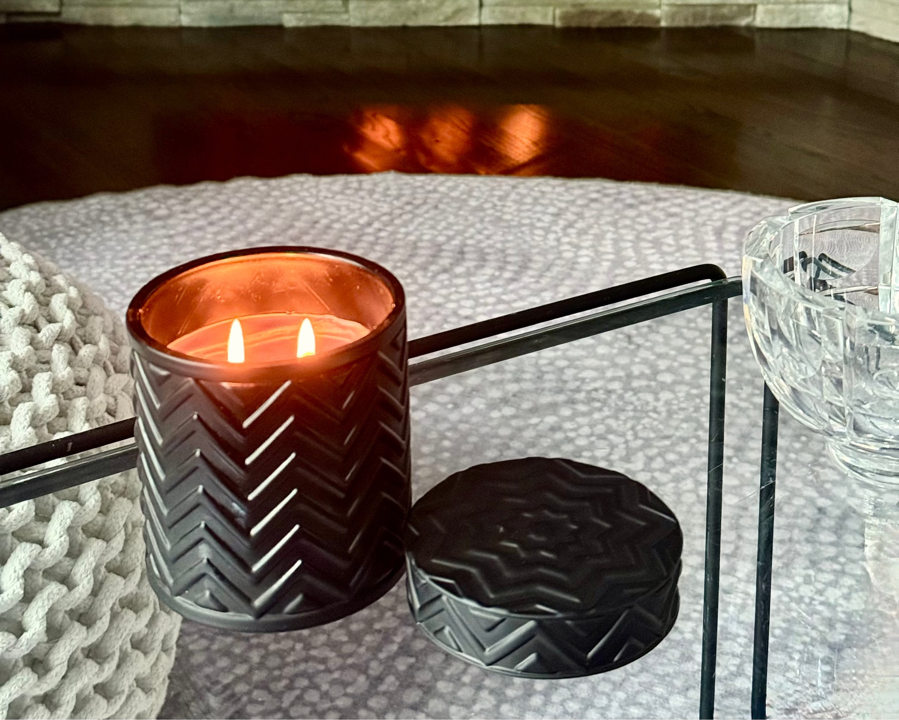 Onyx Moon Candle – Ember's Embrace – Angled