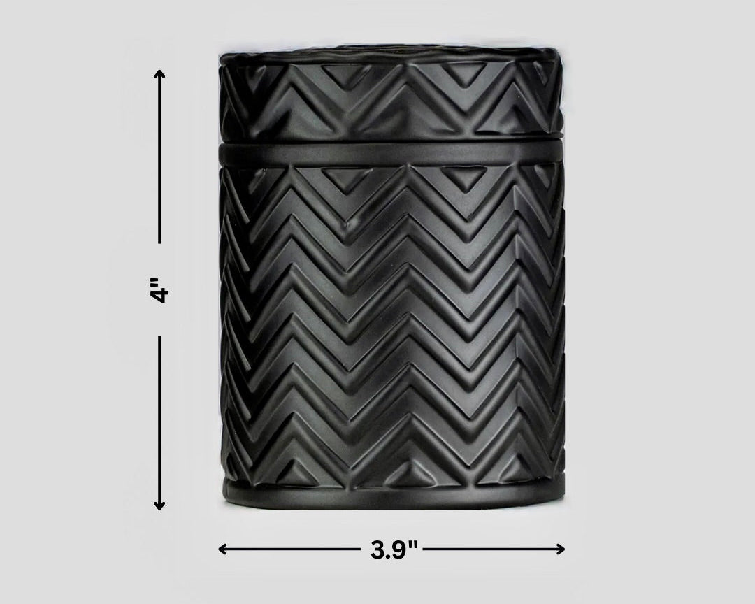 Onyx Moon Candle – ember's_embrace_ 4 inches tall and 3.9 inches