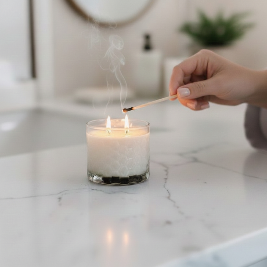HexaGlow Candle | Salted Orchid