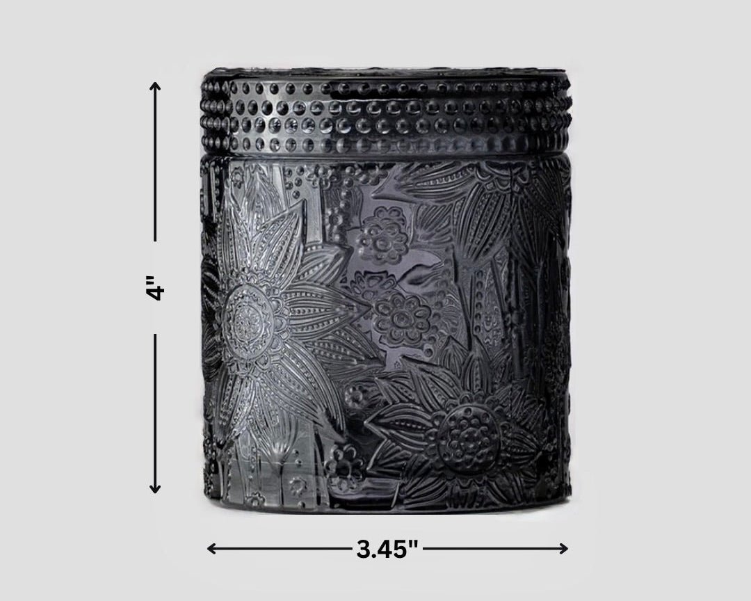 Night Bloom Candle – embers embrace, 4 inches tall and 3.54 inches wide