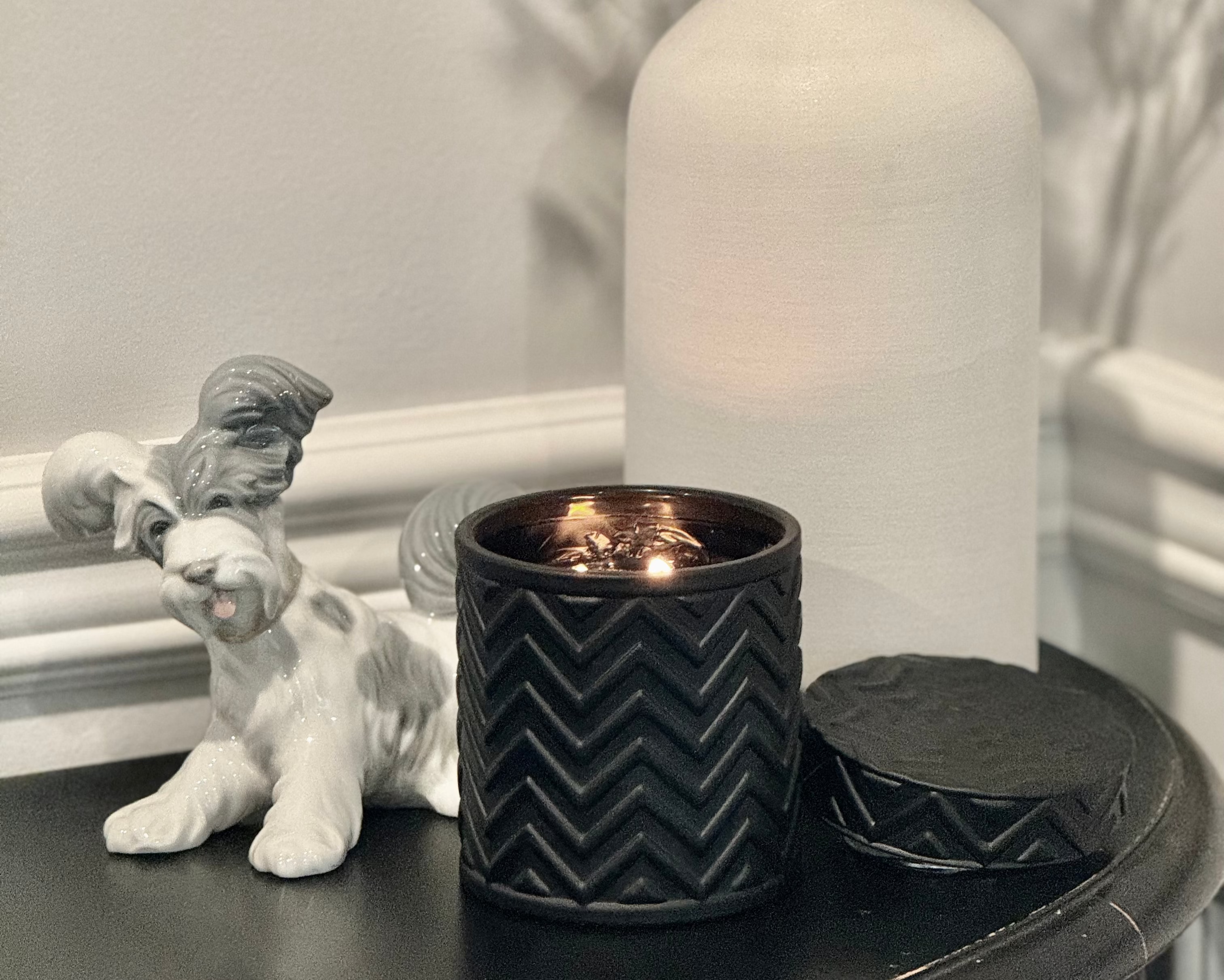 Onyx Moon Candle – Midnight Waves – Top View