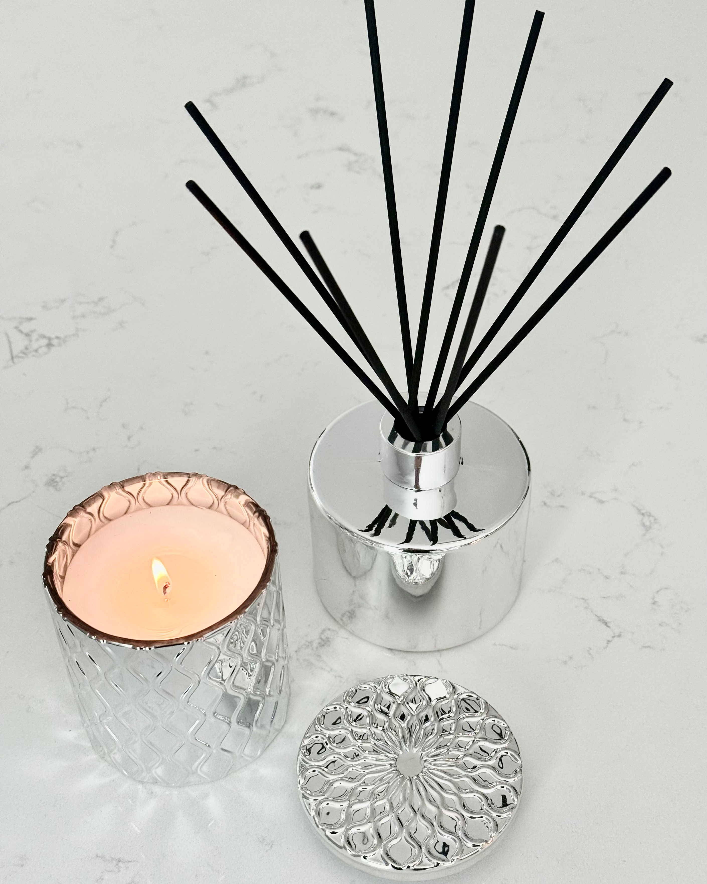 Silverscape Reed Diffuser – Oakmoss & Amber Grove, side view