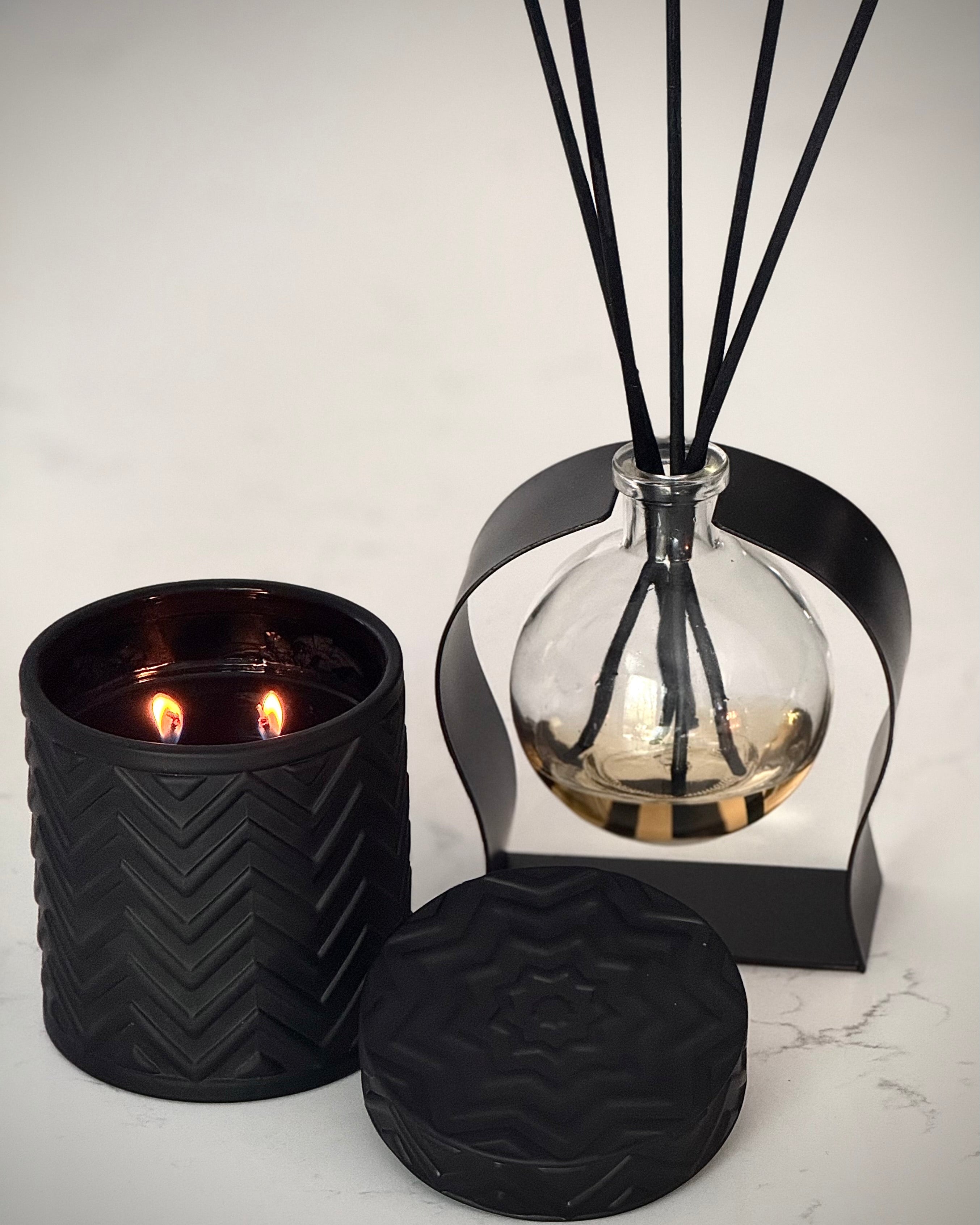 Radiance Reed Diffuser - Coastal Essence top view, reed arrangement visible