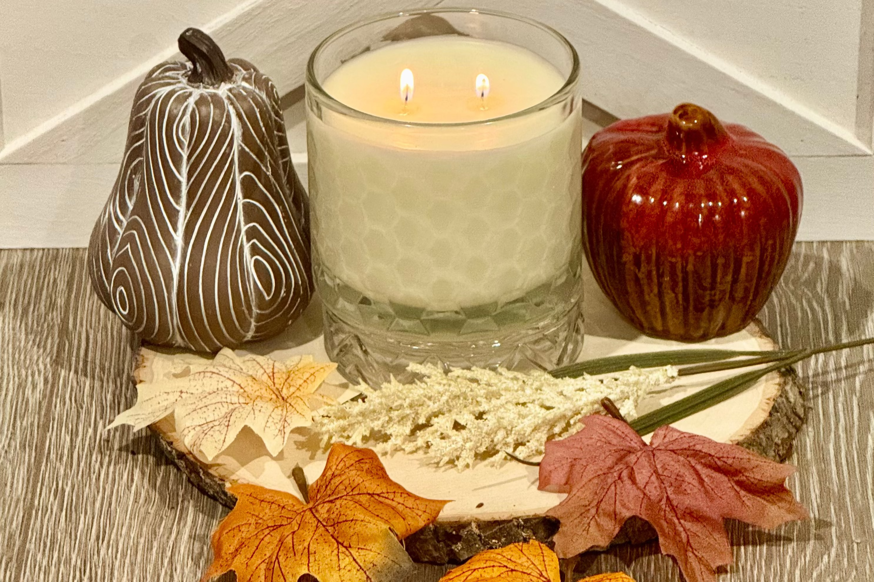 Mulled Orchard Candle in a glass jar 