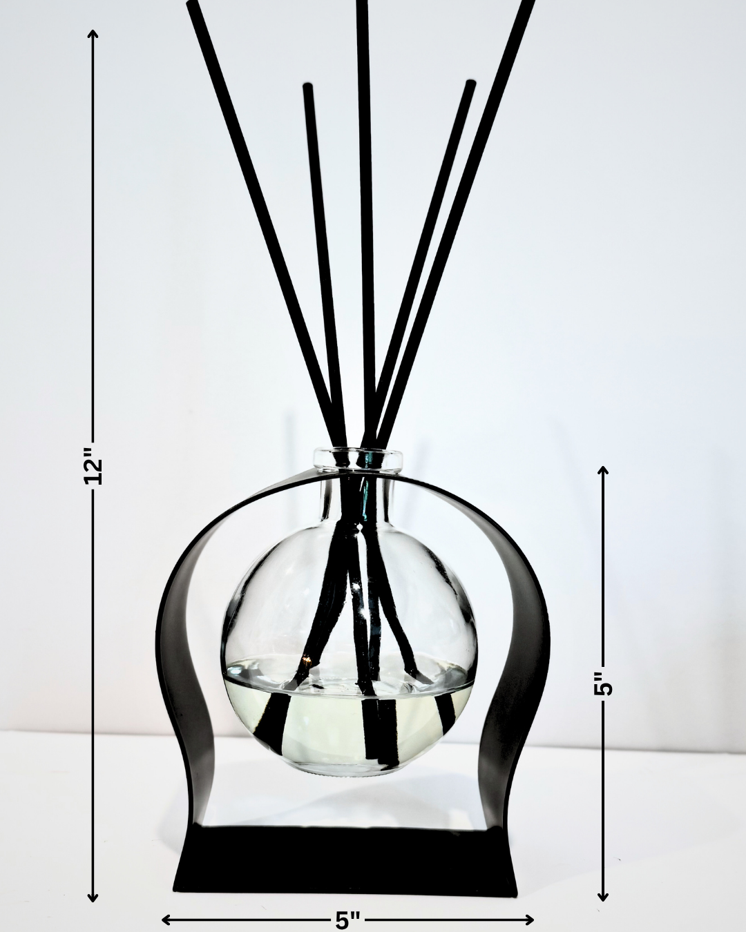 Radiance Reed Diffuser – measurements 12 inches tall, 5 inches wide