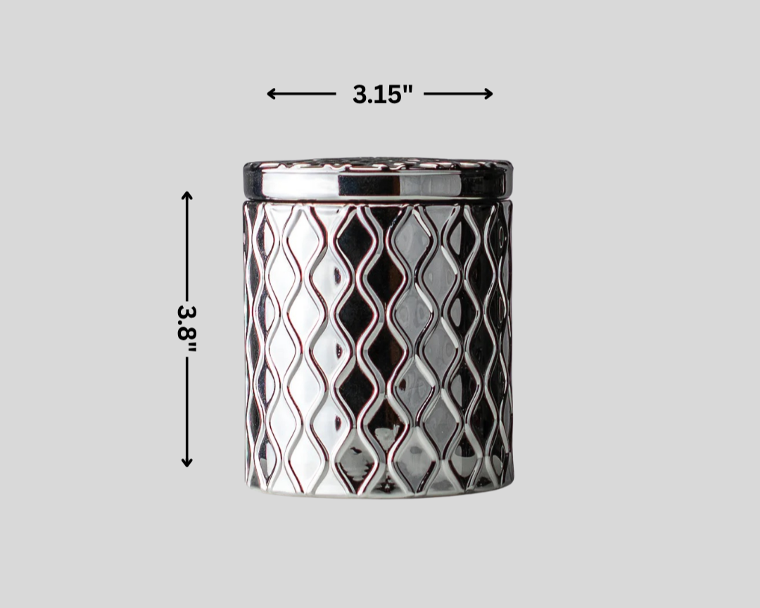 Silverscape Candle – Amber Coast, 3.8” tall, 3.15” wide