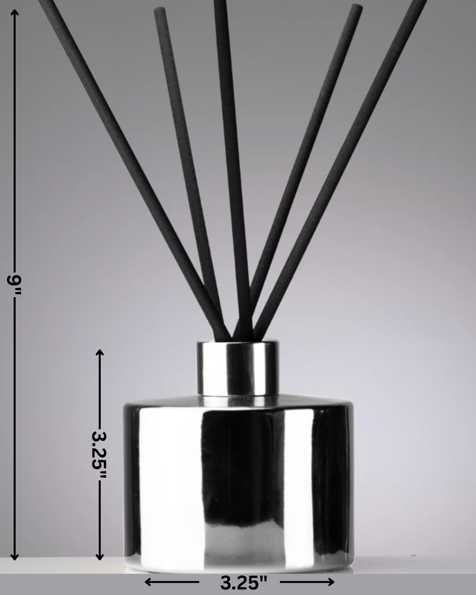 Silverscape Reed Diffuser – oakmoss and amber 9" tall, 3.25" wide