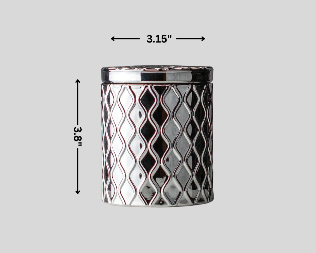 Silverscape Candle – Plumeria Whisper, 3.8” tall, 3.15” wide