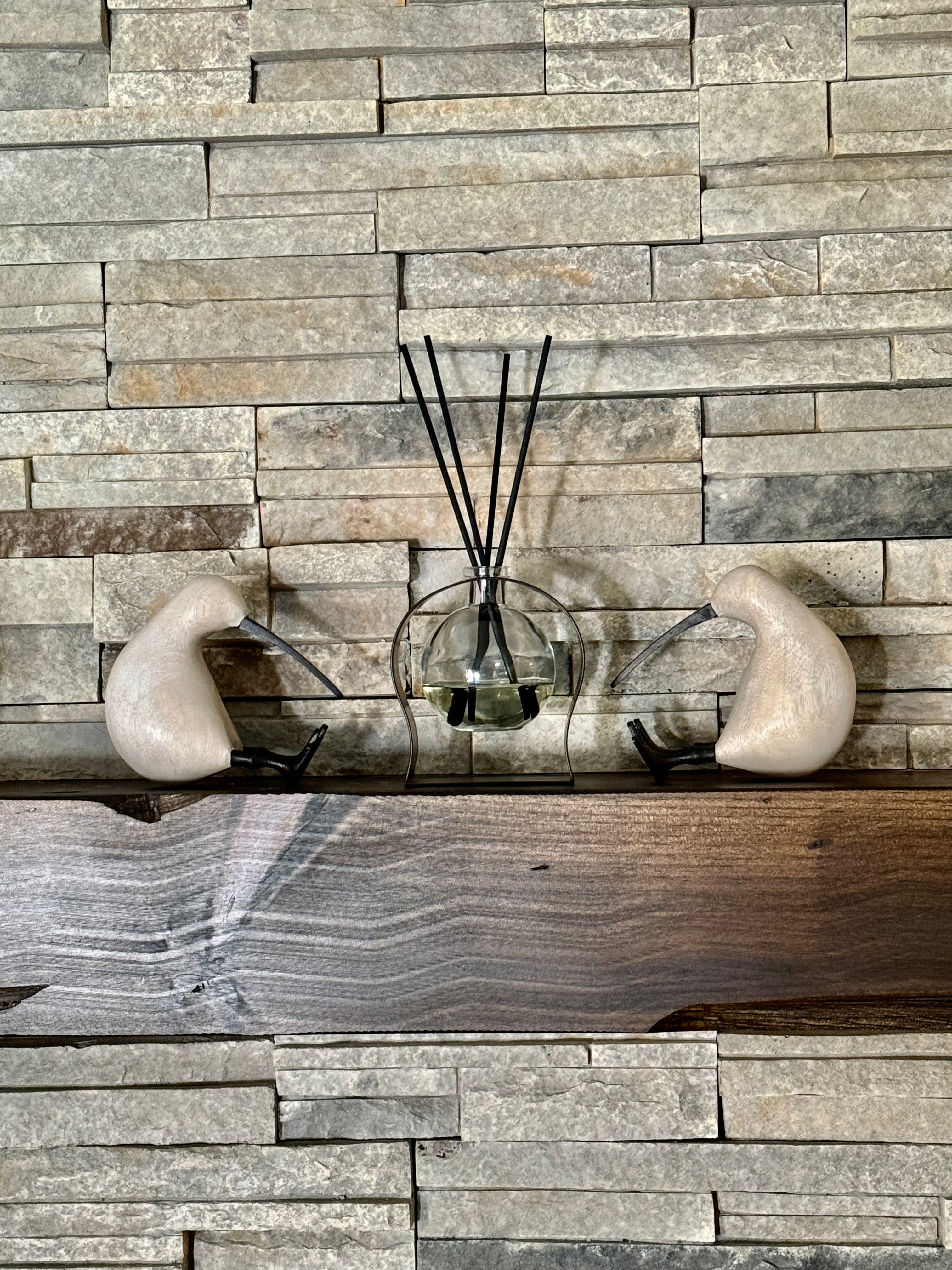 Radiance Reed Diffuser - Woodland & Mahogany Teak top view, reed arrangement visible